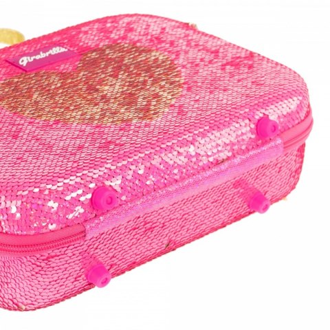 Walizka Make Up Girabrilla różowa ze złotym Nice