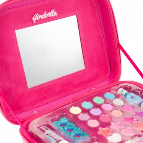 Walizka Make Up Girabrilla różowa ze złotym Nice