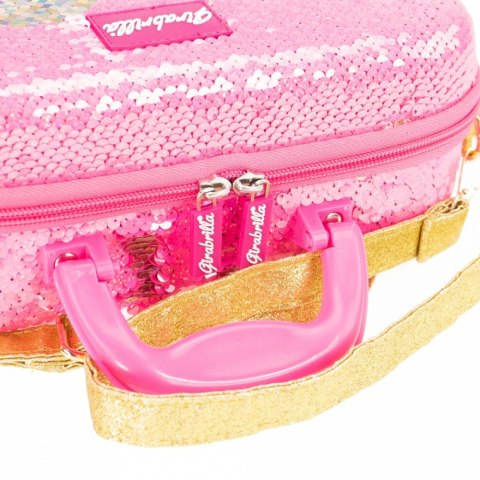 Walizka Make Up Girabrilla różowa ze złotym Nice