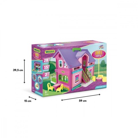 Domek dla lalek 37 cm Play House pudełko Wader