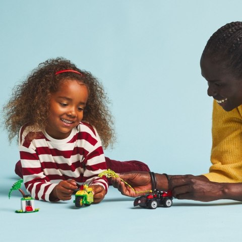 Klocki SPIDEY 11198 Pościg Spina za Electro w dinopojeździe LEGO