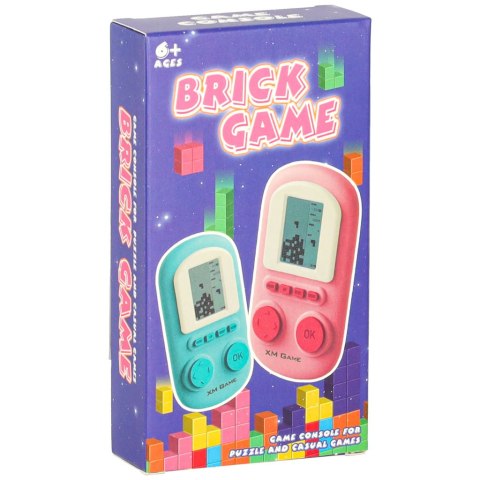 Gra zręcznościowa elektroniczna konsola retro gierka przenośna kieszonkowa niebieska Kik Sp. z o. o. Sp. k.
