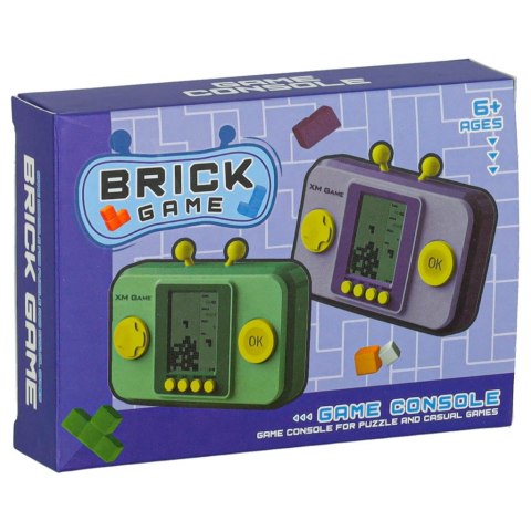 Gra zręcznościowa elektroniczna konsola retro gierka przenośna kieszonkowa szara Kik Sp. z o. o. Sp. k.
