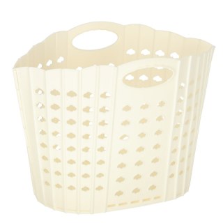 Kosz na zakupy pranie składany organizer łazienkowy z uchwytem kremowy Kik Sp. z o. o. Sp. k.