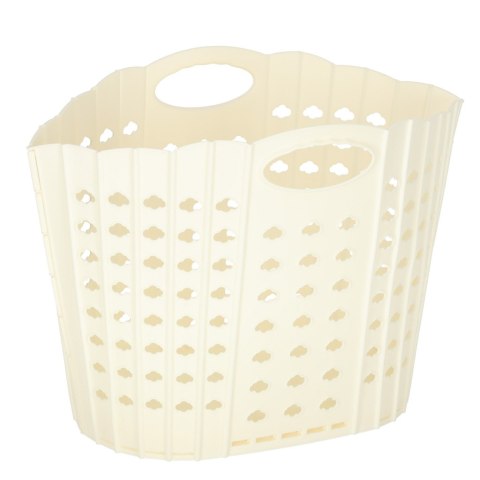 Kosz na zakupy pranie składany organizer łazienkowy z uchwytem kremowy Kik Sp. z o. o. Sp. k.