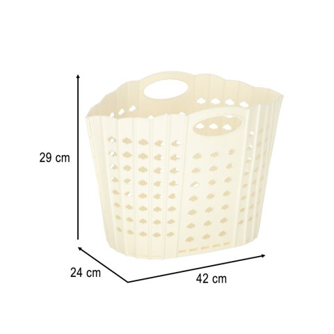Kosz na zakupy pranie składany organizer łazienkowy z uchwytem kremowy Kik Sp. z o. o. Sp. k.