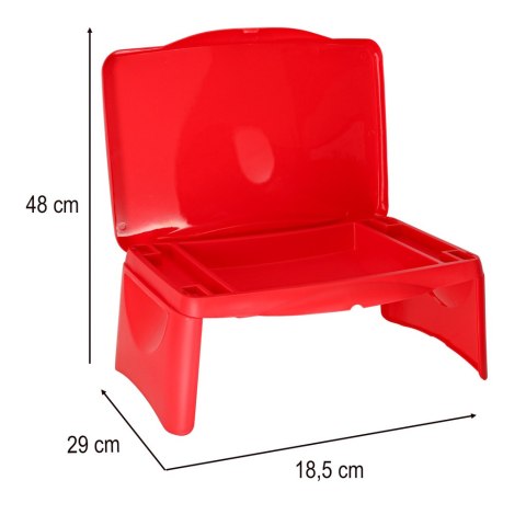 Stolik samochodowy do auta podróżny przenośny składany dla dzieci ze schowkiem czerwony Kik Sp. z o. o. Sp. k.