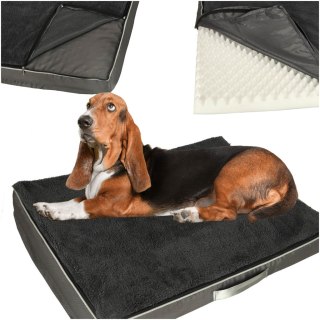 Legowisko ortopedyczne dla psa kota posłanie wodoodporne leżanka 90cm szary Kik Sp. z o. o. Sp. k.