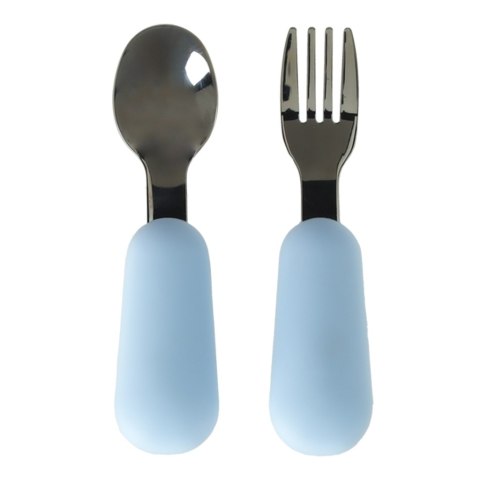 Naczynia silikonowe dla dzieci niemowląt zestaw stołowy 4 elementów miś niebieski Kik Sp. z o. o. Sp. k.