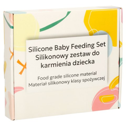 Naczynia silikonowe dla dzieci niemowląt zestaw stołowy 4 elementów miś niebieski Kik Sp. z o. o. Sp. k.