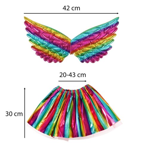 Kostium strój karnawałowy przebranie jednorożec spódnica opaska multikolor Kik Sp. z o. o. Sp. k.