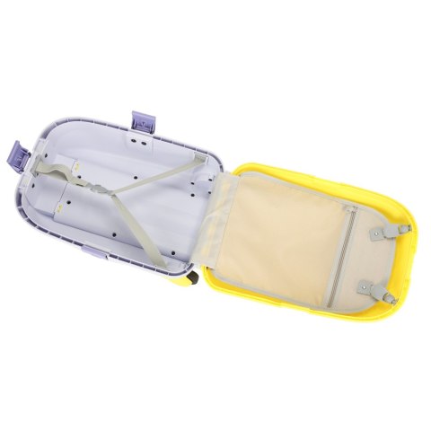 Walizka podróżna kabinowa dla dzieci na kółkach LED bagaż podręczny z imieniem żółty Kik Sp. z o. o. Sp. k.