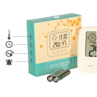Higrometr zegar termometr pokojowy wilgotnościomierz LCD Kik Sp. z o. o. Sp. k.