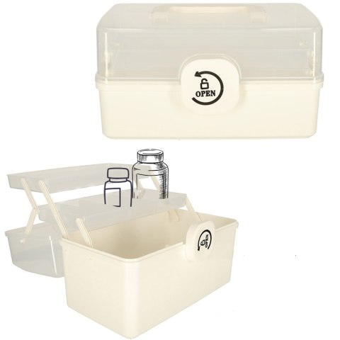 Organizer na leki pojemnik pudełko kasetka apteczka duży XL na zamek skrzynka 29x19x15,5 cm Kik Sp. z o. o. Sp. k.