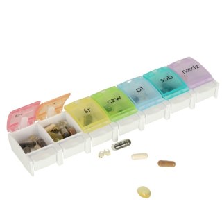 Pojemnik organizer na tabletki leki tygodniowy 7dni PL Kik Sp. z o. o. Sp. k.