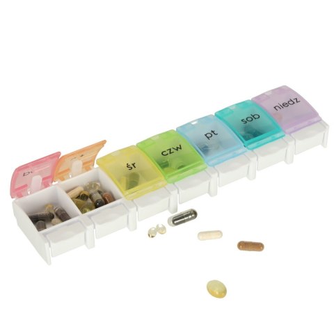 Pojemnik organizer na tabletki leki tygodniowy 7dni PL Kik Sp. z o. o. Sp. k.
