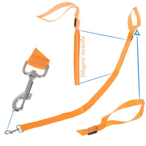 Smycz dla psa kota świecąca spacer jesień zima noc LED 1,2 m pomarańczowa Kik Sp. z o. o. Sp. k.