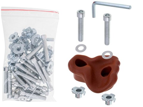 Kamienie wspinaczkowe uchwyty do wspinaczki dla dzieci kolorowe 10 szt + śruby Kik Sp. z o. o. Sp. k.