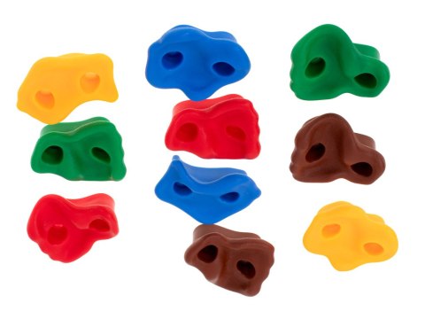 Kamienie wspinaczkowe uchwyty do wspinaczki dla dzieci kolorowe 10 szt + śruby Kik Sp. z o. o. Sp. k.