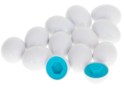 Układanka edukacyjna sorter dopasuj kształty jajka 12 sztuk Kik Sp. z o. o. Sp. k.