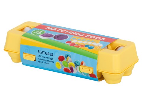 Układanka edukacyjna sorter dopasuj kształty jajka 12 sztuk Kik Sp. z o. o. Sp. k.