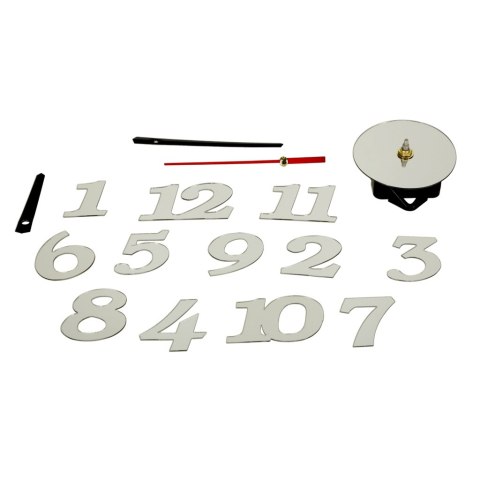 Zegar Ścienny naklejany DIY regulowany nowoczesny srebrny 12 godzin Kik Sp. z o. o. Sp. k.