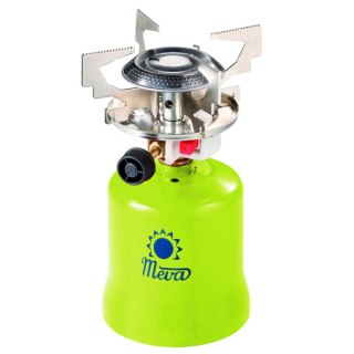 Kuchenka turystyczna na gaz na kartusze gazowe nakłuwane FOCUS piezo zapalnik 1.4kW MEVA