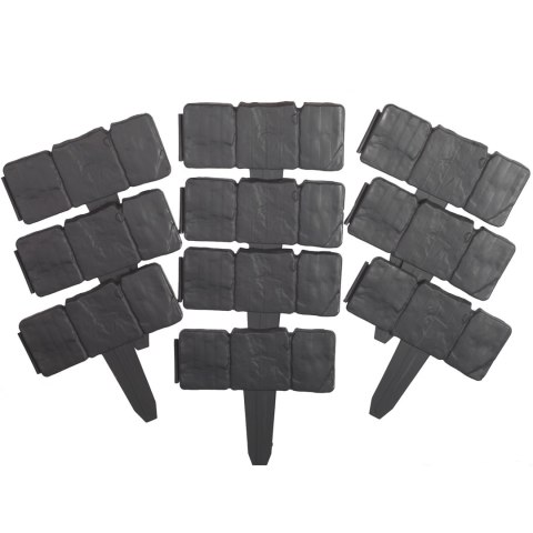 Palisada obrzeże do trawnika imitacja kamienia STONE 2.5m - szara GSG24