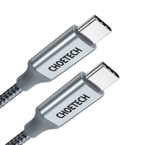 Kabel przewód USB Typ C - USB Typ C 5A 100W PowerDelivery 480Mbps 1.8 m szary CHOETECH