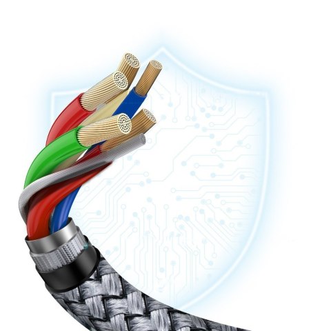 Kabel przewód USB Typ C - USB Typ C 5A 100W PowerDelivery 480Mbps 1.8 m szary CHOETECH