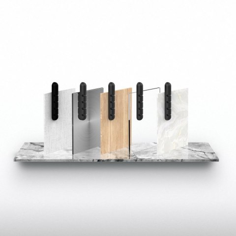 Samoprzylepny organizer na 4 kable przewody Zestaw 2szt czarny UGREEN