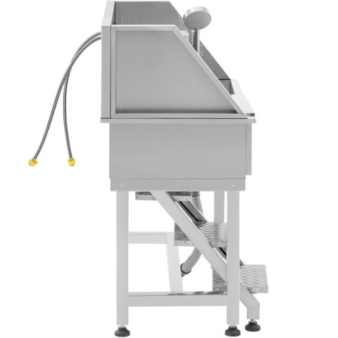 Wanna groomerska do kąpieli mycia psów zwierząt ze schodami 90 x 90 x 106 cm Physa