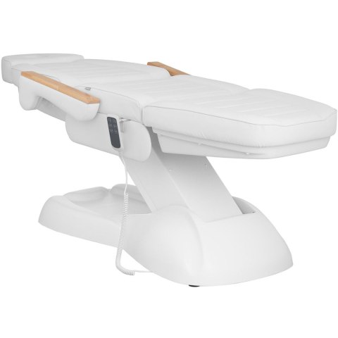 Fotel kosmetyczny do tatuażu masażu spa z pilotem SAN MARINO - biały Physa