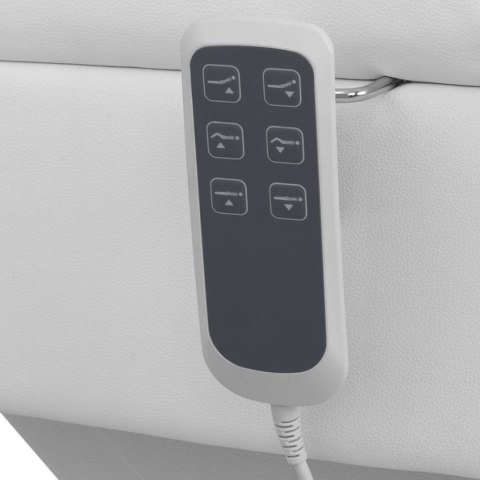 Fotel kosmetyczny do tatuażu masażu spa z pilotem SAN MARINO - biały Physa