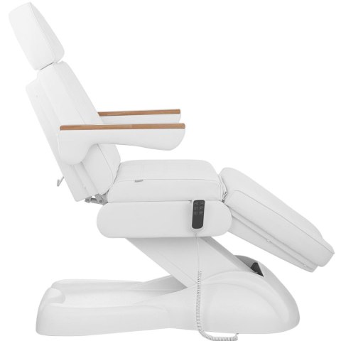 Fotel kosmetyczny do tatuażu masażu spa z pilotem SAN MARINO - biały Physa