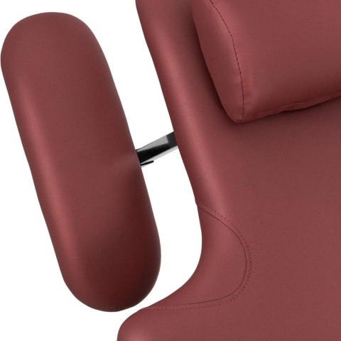 Łóżko stół kosmetyczny do masażu elektryczny 3 silniki 250 kg NANTES - bordowe Physa