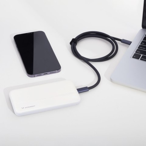 Powerbank Li-Po 10000mAh 2xUSB biały WOZINSKY
