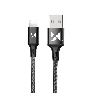 Kabel przewód USB Iphone Lightning 2.4A 1m czarny WOZINSKY