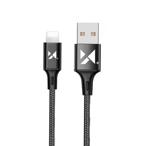 Kabel przewód USB Iphone Lightning 2.4A 1m czarny WOZINSKY