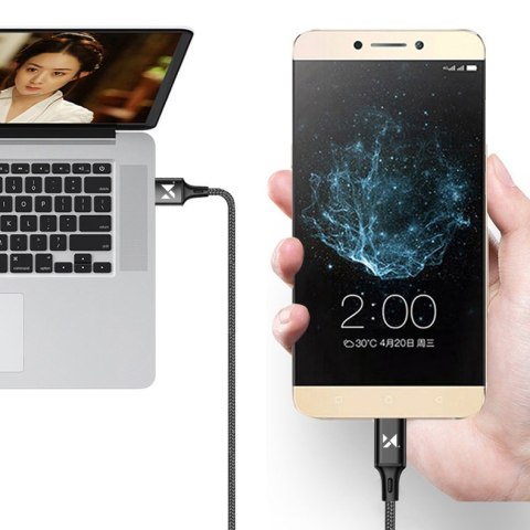 Kabel przewód USB Iphone Lightning 2.4A 1m czarny WOZINSKY