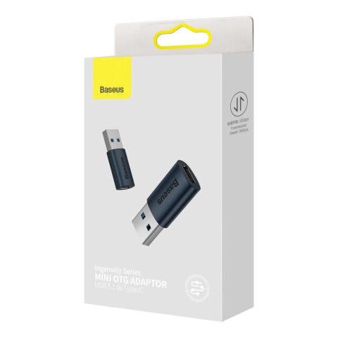 Przejściówka adapter USB 3.1 OTG do USB-C niebieski BASEUS