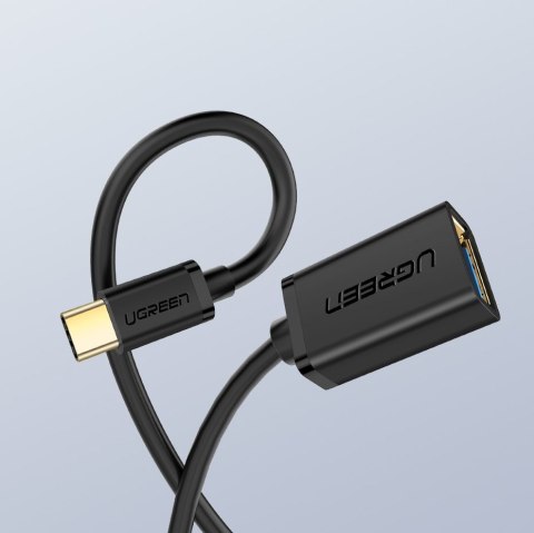 Adapter przejściówka kabel OTG z USB 3.0 na USB-C - czarny UGREEN