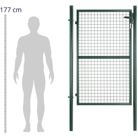Brama furtka wejściowa ogrodowa ze stali 107.5 x 196 cm WIESENFIELD