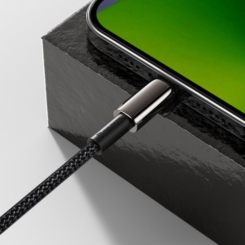 Kabel przewód do iPhone USB-C - Lightning szybkie ładowanie 20W 1m - cały czarny BASEUS