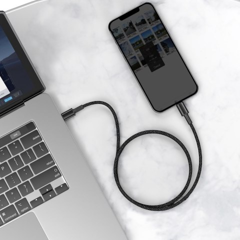 Kabel przewód do iPhone USB-C - Lightning szybkie ładowanie 20W 2m - czarny BASEUS