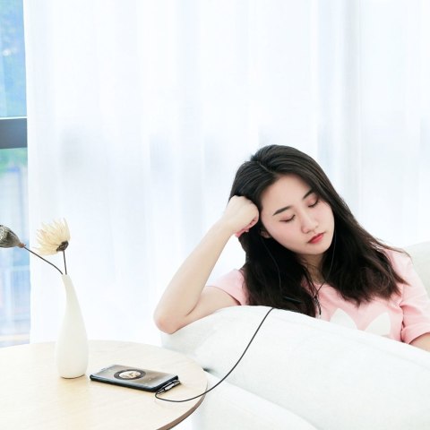 Audio Converter L41 adapter przejściówka ze złącza USB-C na port USB-C + Jack 3.5 mm czarny BASEUS