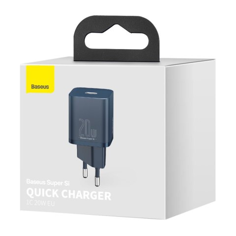 Super Si 1C szybka ładowarka USB-C 20W Power Delivery niebieski BASEUS