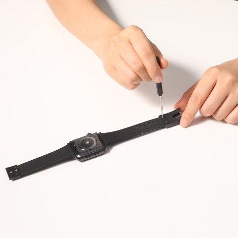 Pasek opaska bransoleta do Apple Watch 3/4/5/6/SE 38-40mm Slip-Thru czarny BASEUS