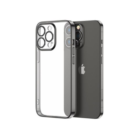 Case etui żelowe do iPhone 14 Plus obudowa pokrowiec z metaliczną ramką 14Q czarny JOYROOM