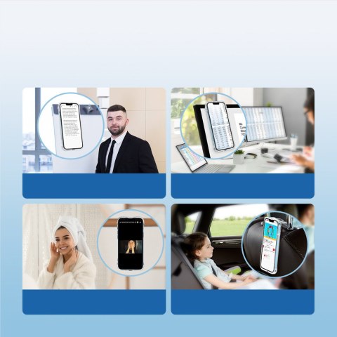 Etui pokrowiec do iPhone 14 Pro Max pancerna obudowa z haczykami podstawką przezroczysty JOYROOM